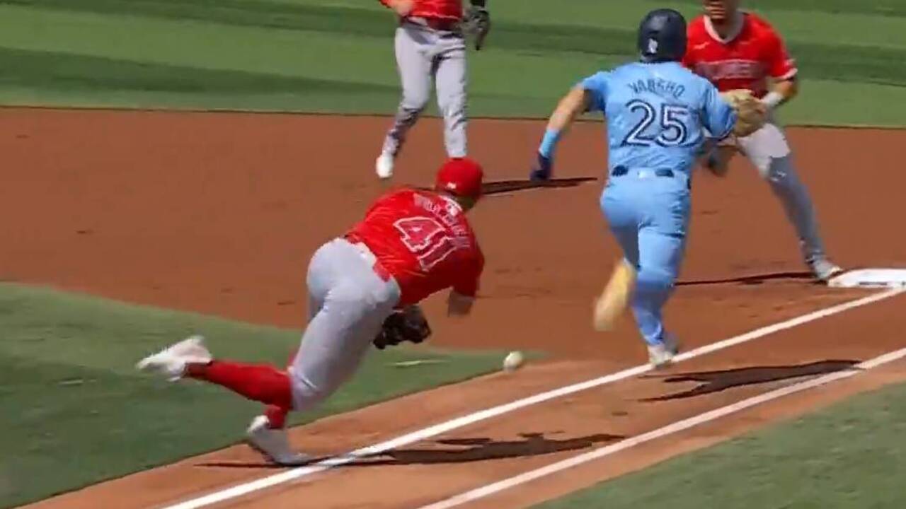 Varsho races to third on two-base error by Angels