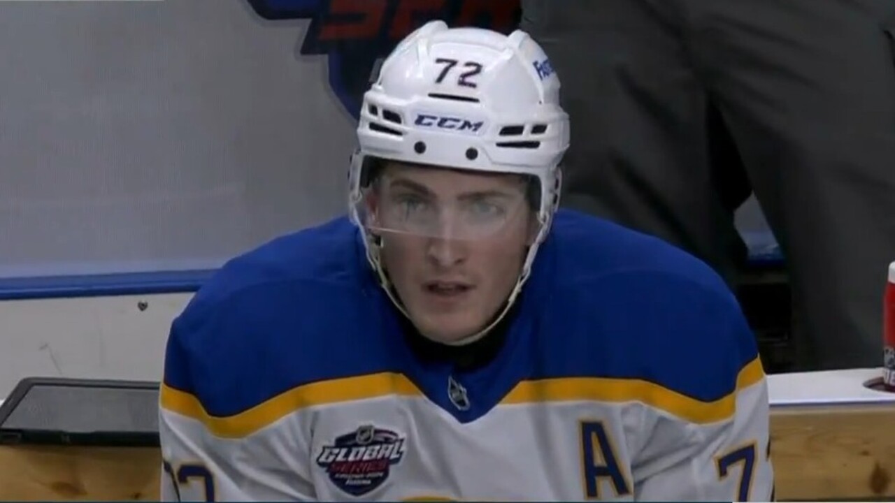 Sabres’ Thompson shoves one in to score first of season vs. Devils