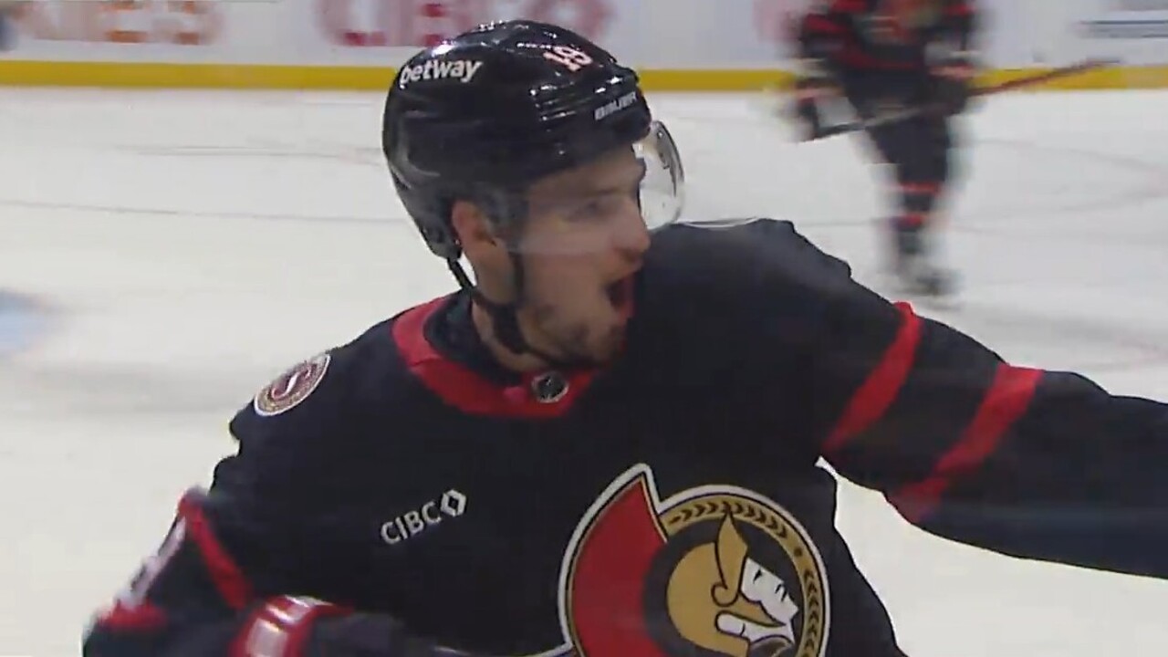 Batherson strikes seconds after series of saves from Forsberg