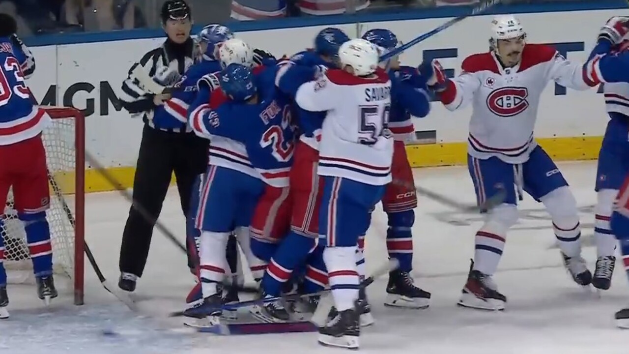 Quick goes after Dach as tensions boil over between Habs and Rangers