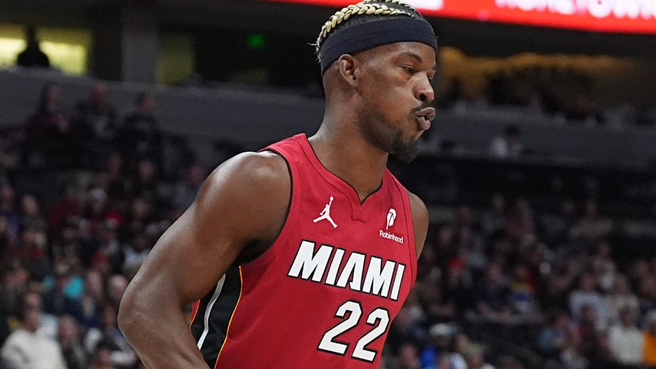Heat’s Jimmy Butler exits game against Nuggets with ankle injury