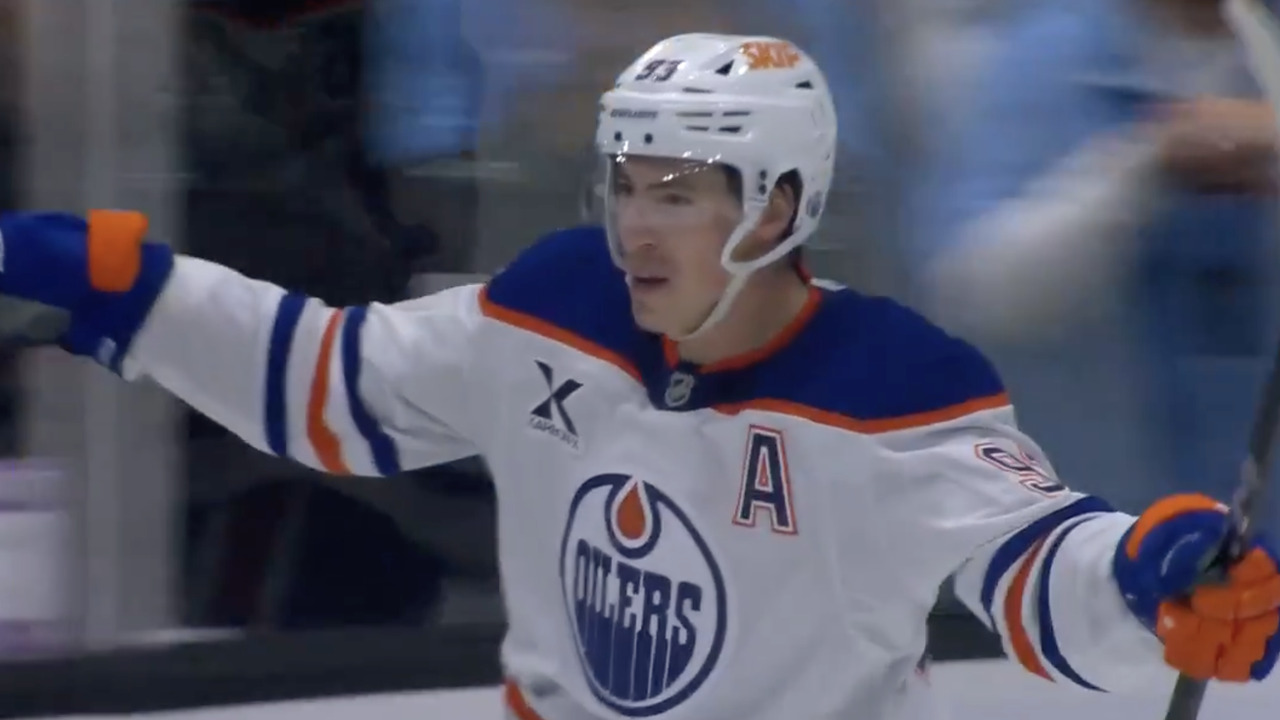 Oilers’ Nugent-Hopkins forces turnover before burying OT winner